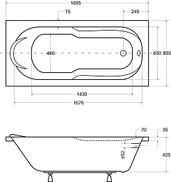 Besco Акриловая ванна Bona 190x80 – фотография-4